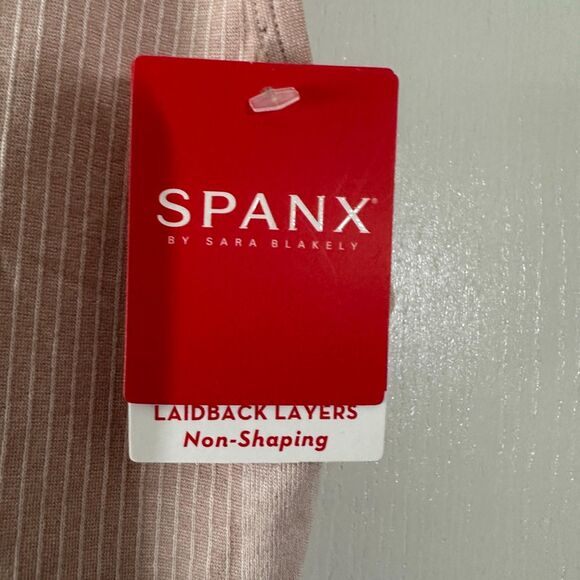 Spanx Womens Laidback Layers Pink‎ V-Neck Soft Tank Top Size Large NWT - Picture 4 of 7